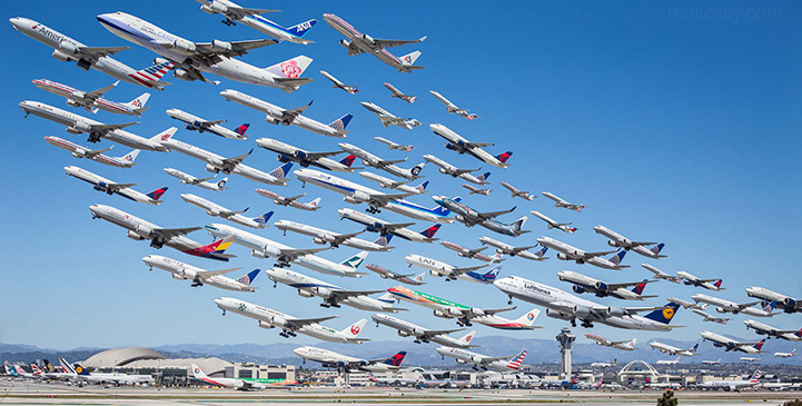 ������Сʱ����ȥ�ķɻ���8 hours of plane departures by Mike Kelley��