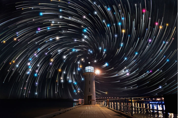 ���ǵĹ켣��Dazzling Star Trails by Justin Ng��
