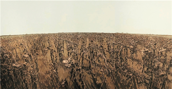 许江 葵阵 油画