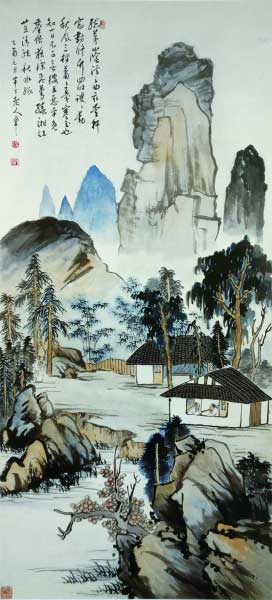   山水（国画）   111×50厘米  1945年   陈半丁  天津人民美术出版社藏