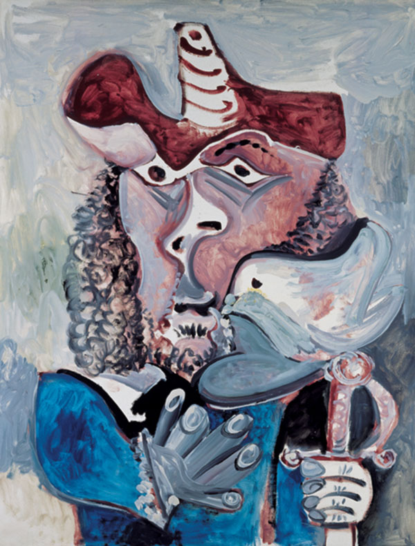 《带鸟的步兵》巴勃罗·毕加索 1971年