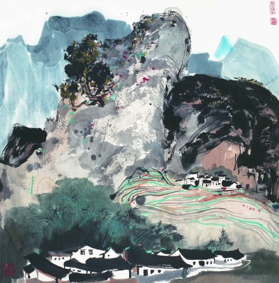 山水（国画） 91×68厘米 吴冠中