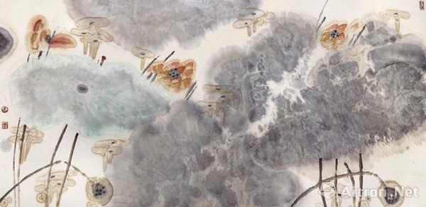 吴保国作品《还似少年歌舞地》 68cm×136cm