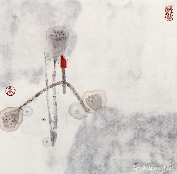 吴保国作品《此岸》 33cm×34cm