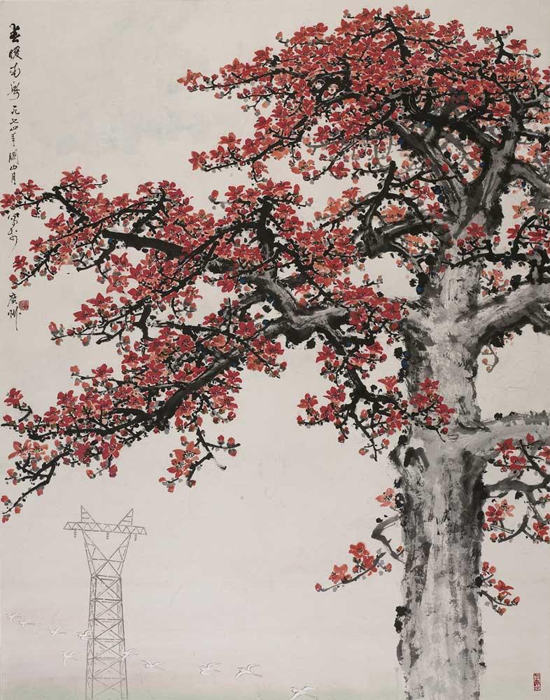關山月《春暖南粵》 183cm×142.5cm1974年 廣州藝術博物院藏