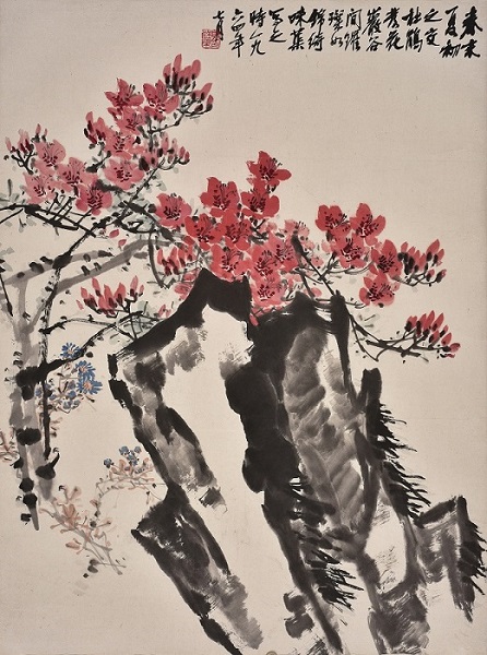 郭味蕖《杜鵑花》78cmx102.5cm 1964年