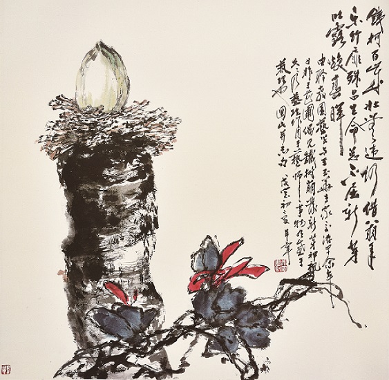 於希寧《鐵柯百歲壯》68cmx68cm 1998年