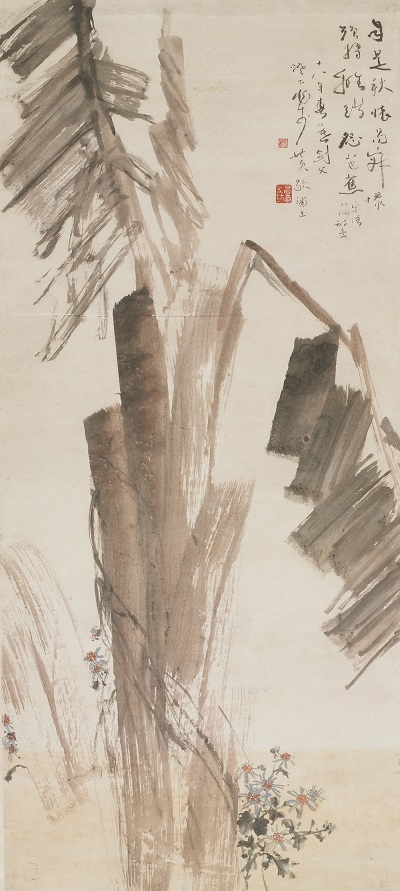 高劍父《芭蕉圖》 1929年 紙本設色131.5cm×59cm 嶺南畫派紀念館藏