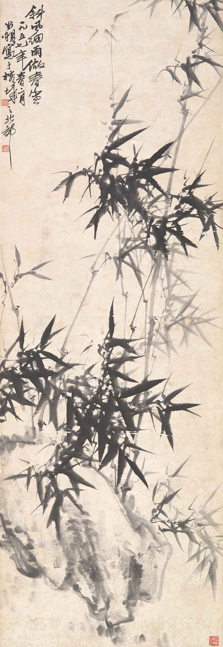 《斜風細雨》劉昌潮 118×40cm 1957年