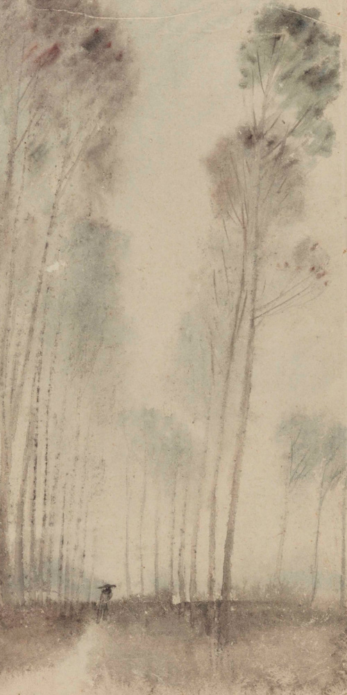 雨 陽太陽 41.4x28.3cm 1954年 中國美術館藏