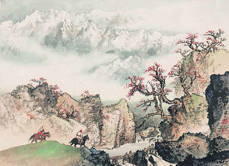 塞外驼铃——馆藏关山月1940年代西北写生与敦煌临画专题展【20