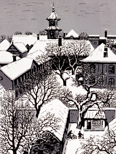 力群《雪景》37.3×27.5cm，1957年
