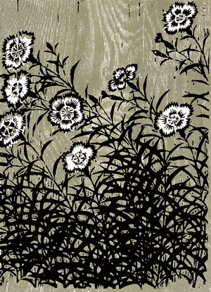 《石竹花》41×29cm，1959年