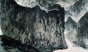 《西陵峡》74.4×107.5cm，1960年