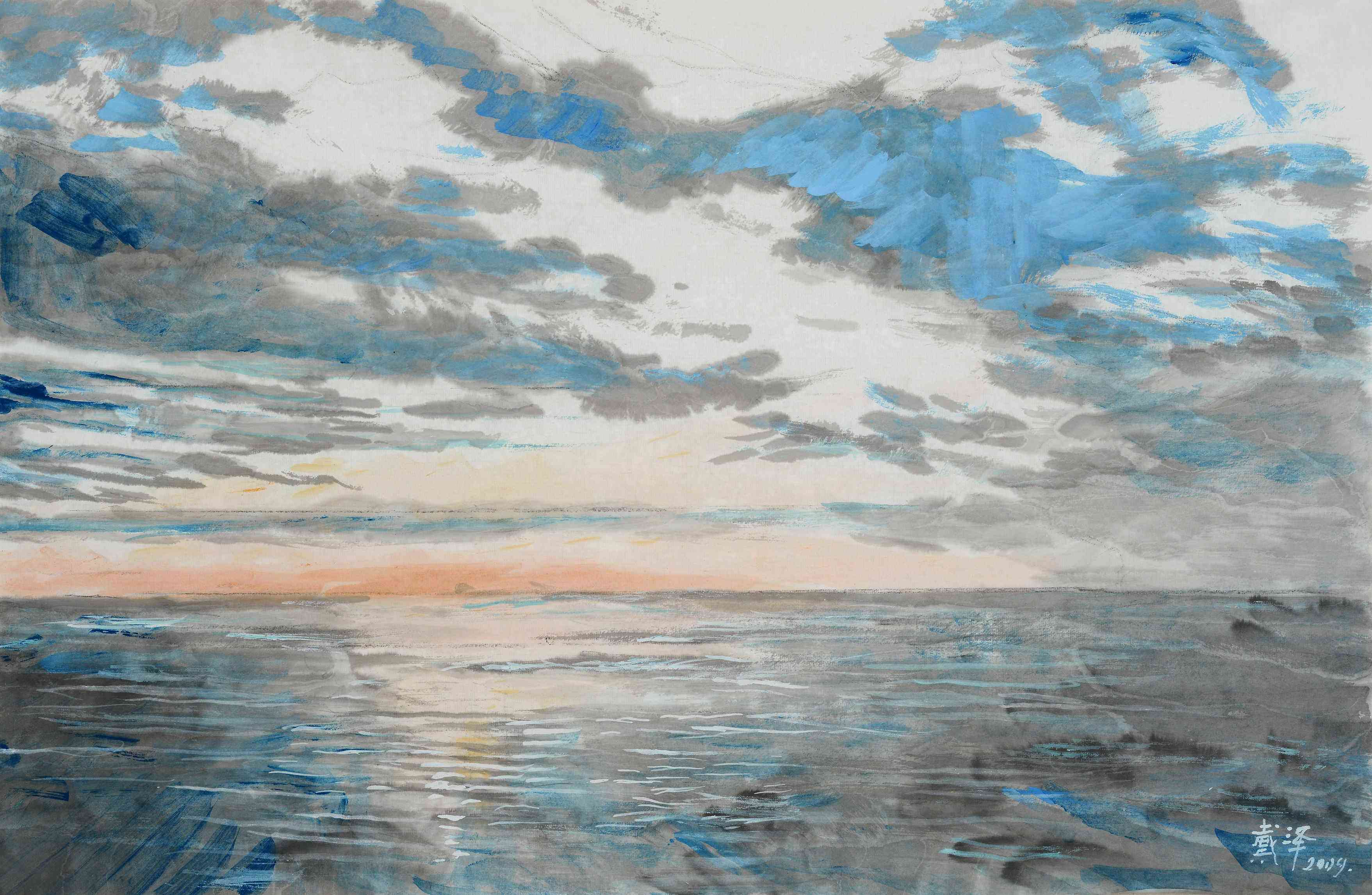 ���󡶺�����ա�46x70cm��ֽ����ɫ��2009�����췽��ͼ