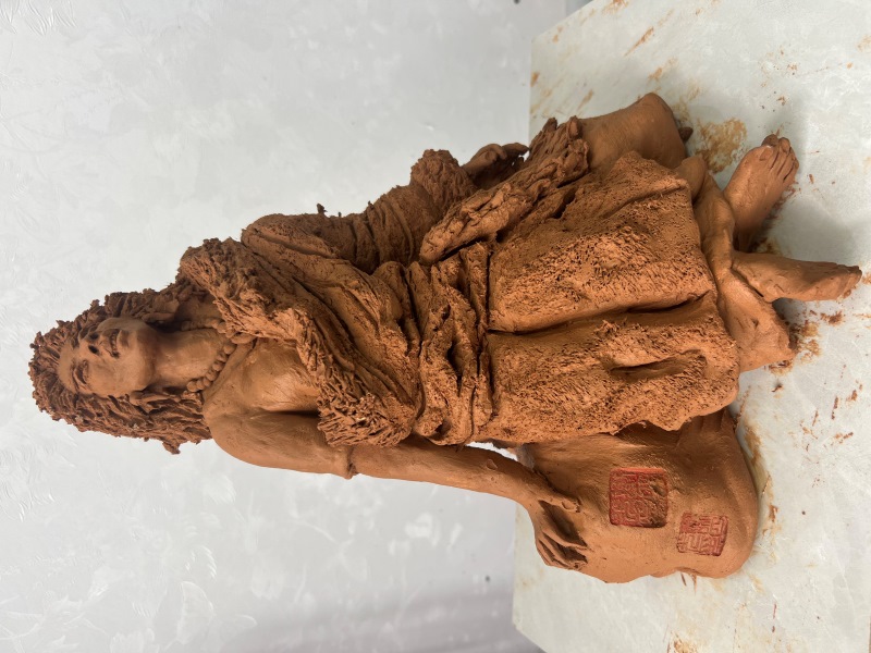 谢四光泥塑作品（谢四光供图）