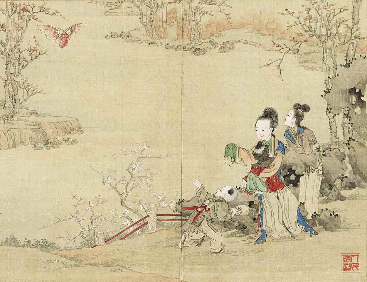 升平乐事图册-蝙蝠风筝