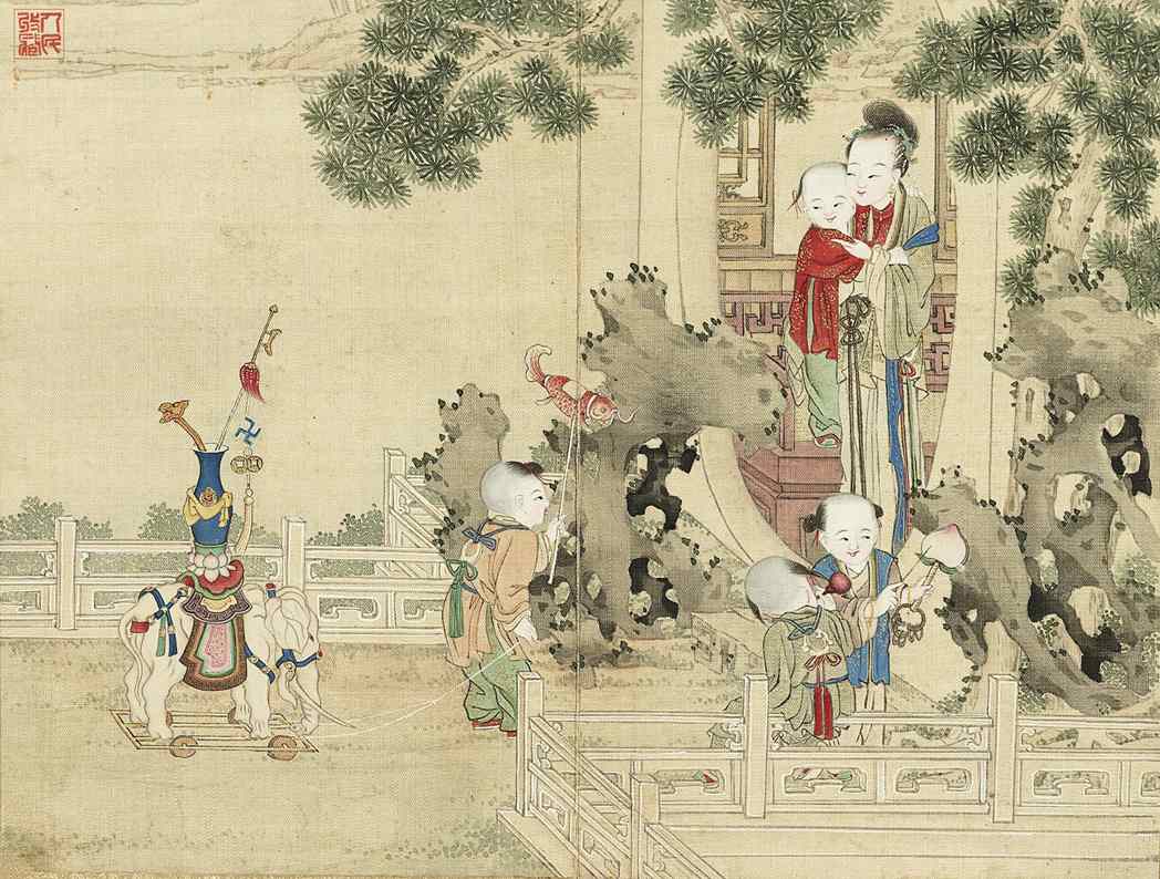 升平乐事图册-白象花灯