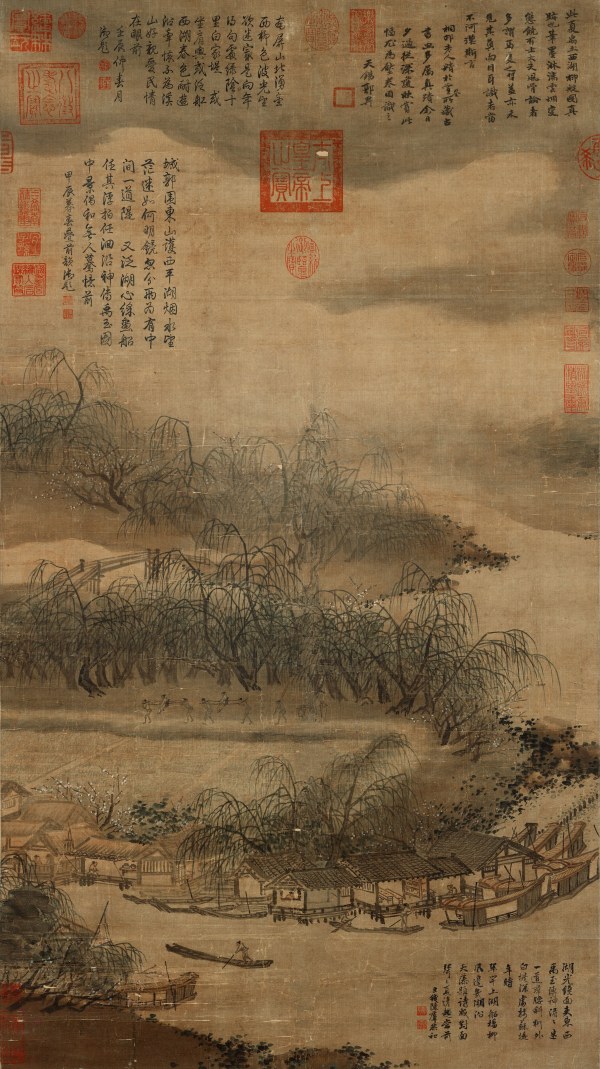 《西湖柳艇图》（宋）夏圭