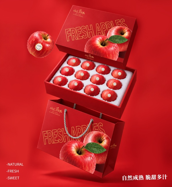 苹果礼盒示意图（以实物为准）