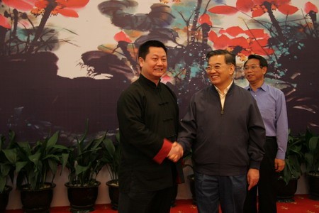 李金华审计长与沈威峰院长合影