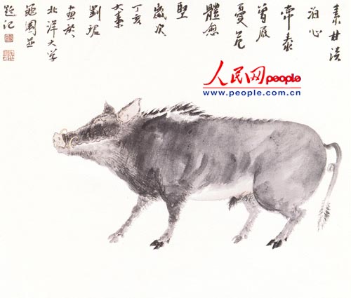 亥猪 68cm×68cm 2007年